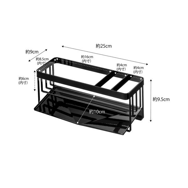 Črno kovinsko držalo za detergent Tower – YAMAZAKI-image-4