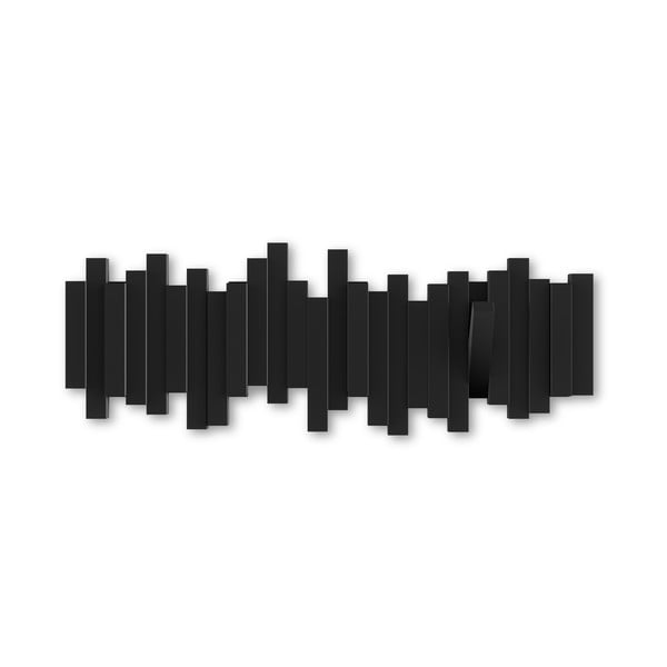 Črni plastični stenski obešalnik Sticks - Umbra
