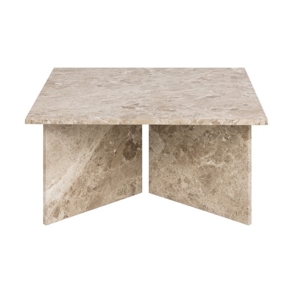 Bež marmorna mizica 90x90 cm Vega – Actona-image-3