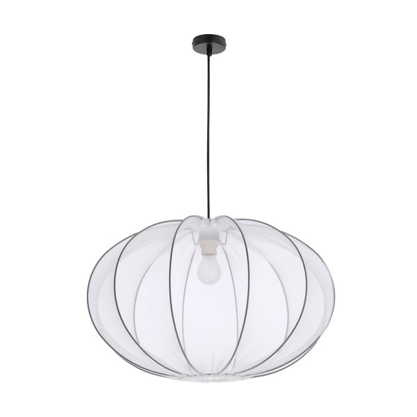Bela viseča svetilka s tekstilnim senčilom ø 60 cm Mellow – Candellux Lighting