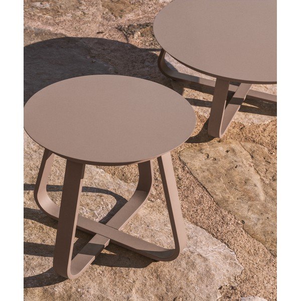 Kovinska okrogla vrtna mizica ø 48 cm Tamaris – Kave Home-image-2