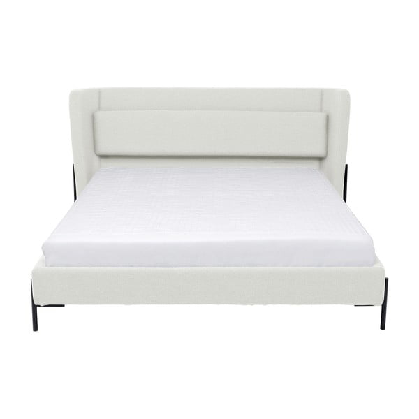 Kremno bela oblazinjena zakonska postelja 180x200 cm Tivoli – Kare Design