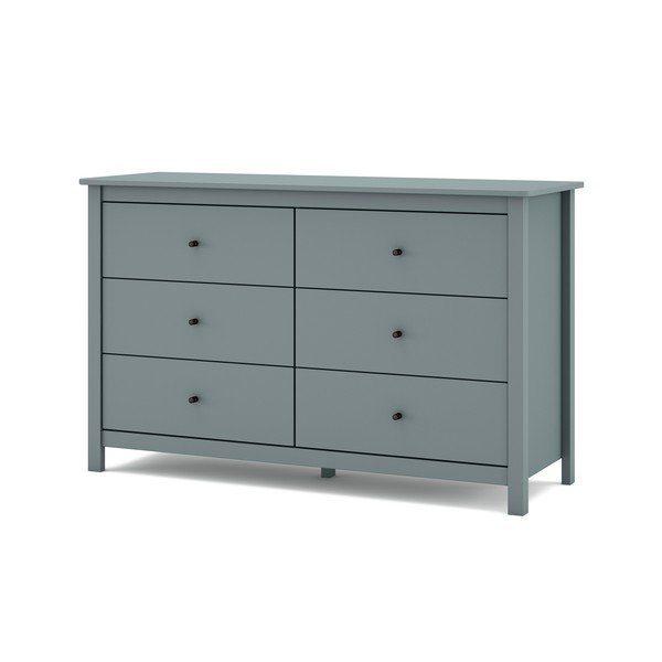 Prašno zelena komoda iz masivnega bora 130x80x45 cm Misti – Marckeric-image-3