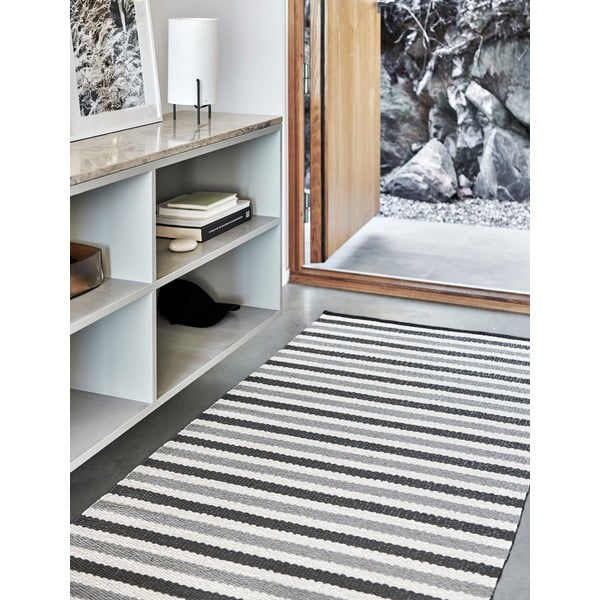 Siv/bež zunanji in notranji tekač 85x200 cm Teo Warm Grey – Pappelina-image-1