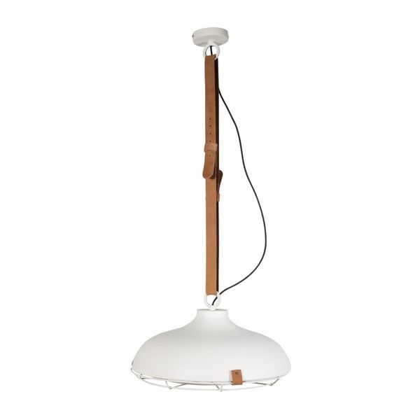 Bela viseča svetilka Zuiver Dek, ⌀ 51 cm
