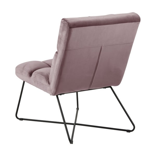 Rožnat žameten fotelj Alba – Actona-image-3