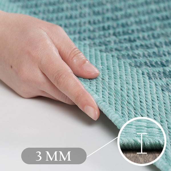 Modra okrogla notranja in zunanja preproga ø 120 cm Giza 1410 – Ayyildiz Carpets-image-3