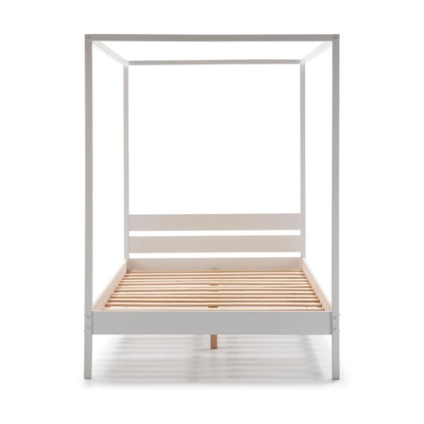 Bela zakonska postelja z letvenim dnom 140x190 cm Dossel - Marckeric-image-2