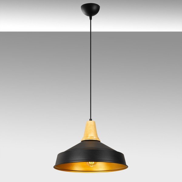 Črna kovinska viseča svetilka Opviq lights Efse-image-1