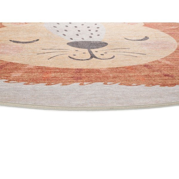 Oranžna-kremno bela pralna otroška preproga ø120 cm Candy – Universal-image-2