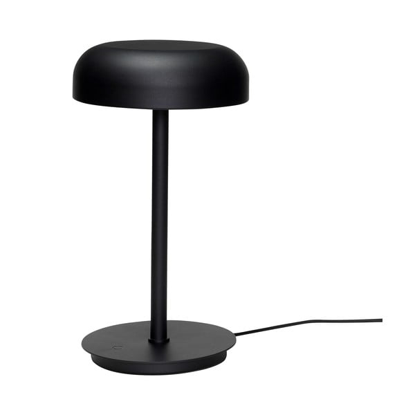 Črna LED zatemnitvena namizna svetilka (višina 37 cm) Velo – Hübsch