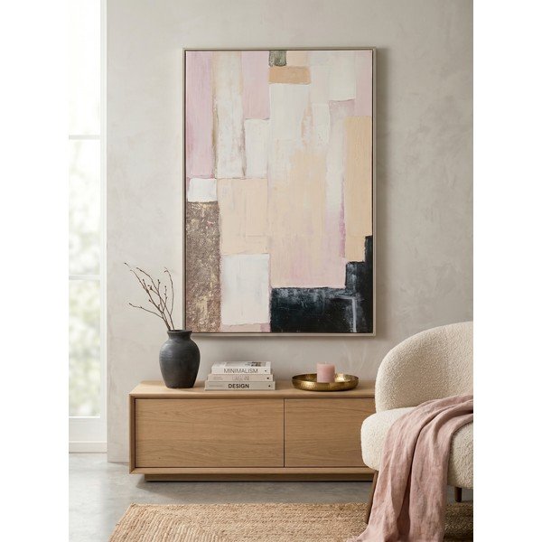 Tiskana/z ročno naslikanimi elementi slika z okvirjem/na platnu 80x120 cm Meldert – Yes Everyday-image-1