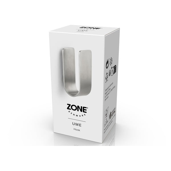 Kovinski stenski obešalnik v mat srebrni barvi Ume – Zone-image-4