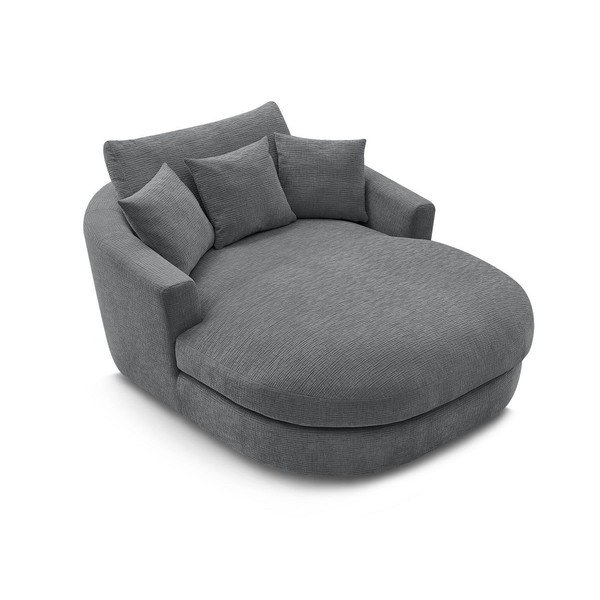 Siv fotelj iz šenilje Belem – Bobochic Paris-image-4