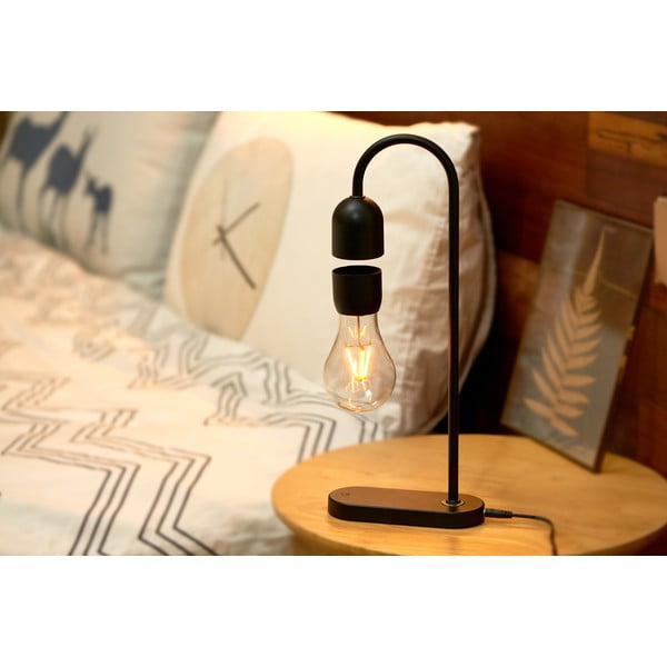 Črna namizna svetilka (višina 36,5 cm) Evaro - Gingko-image-1