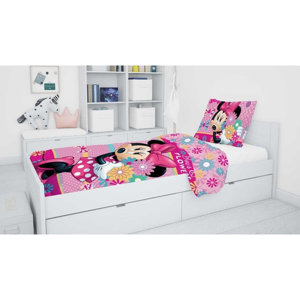 Enojna bombažna otroška posteljnina 140x200 cm Minnie – Jerry Fabrics-image-1