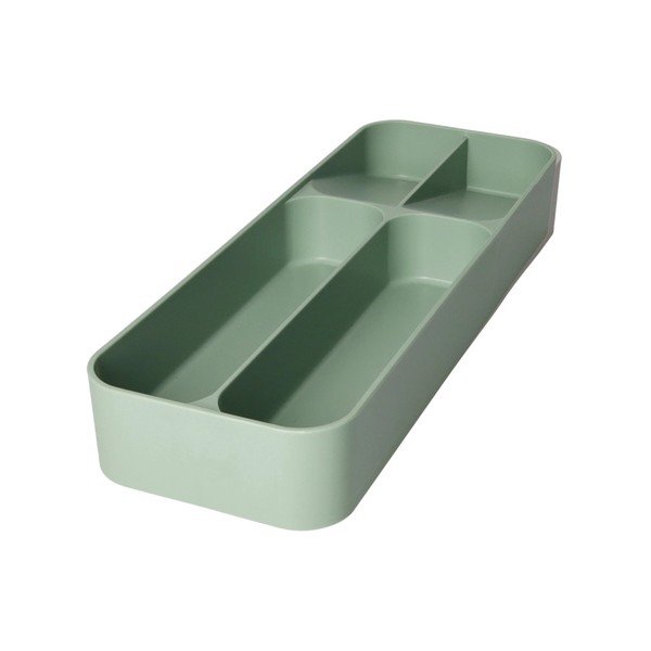 Žajbljevo zelen plastičen organizator za pribor 13,5 x 39 cm – Brandani