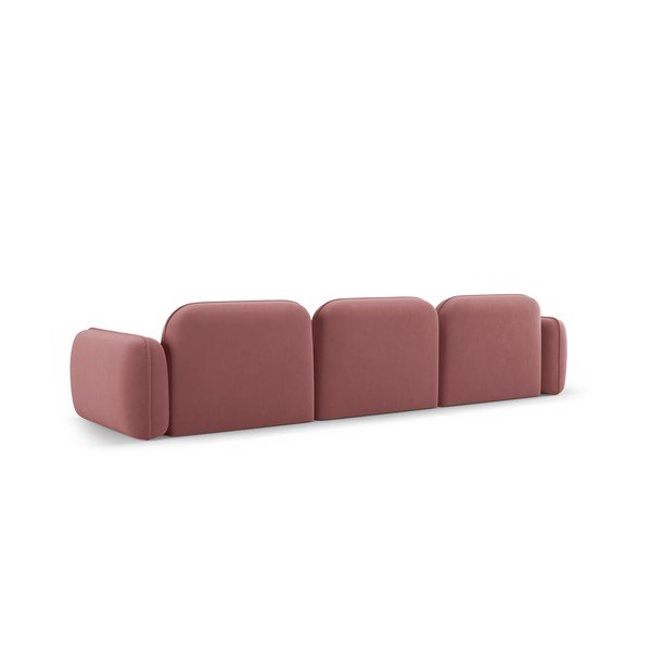 Rožnata žametna sedežna garnitura 320 cm Audrey – Interieurs 86-image-3
