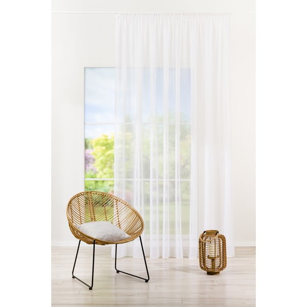 Bela prosojna zavesa 300x260 cm Plano – Mendola Fabrics
