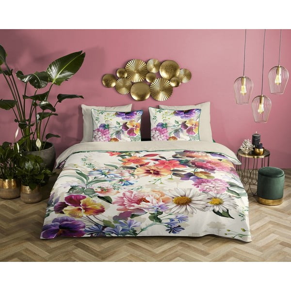 Posteljnina iz organskega bombaža Descanso Flower Garden, 200 x 200 cm-image-1