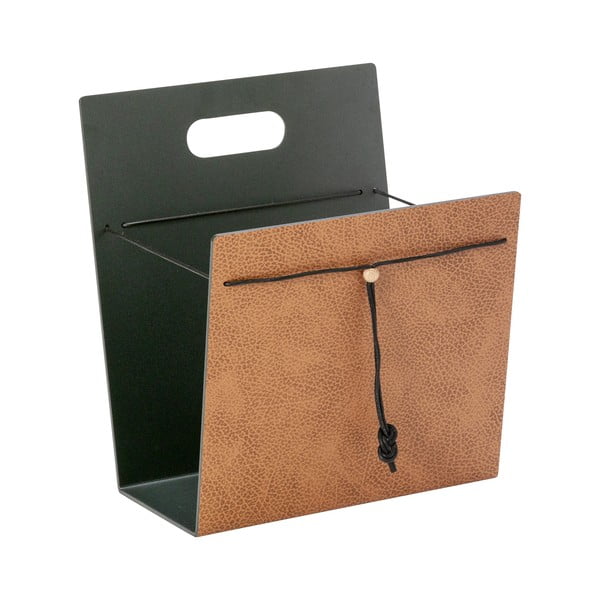 Stojalo za časopise iz kovine in eko usnja Bull M – LIND DNA