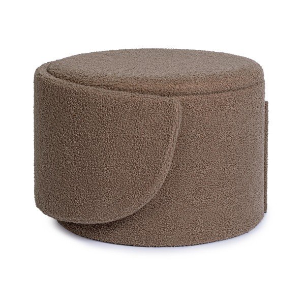 Sivorjav tabure iz tkanine bouclé Anthea – Yes Everyday-image-3