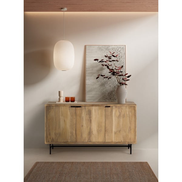 Komoda iz masivnega manga v naravni barvi 150x85x40 cm Mundra – MOME-image-4