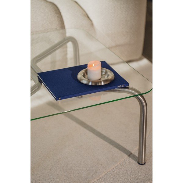 Klubska mizica s stekleno mizno ploščo v srebrni barvi 60x80 cm Uku – noo.ma-image-3