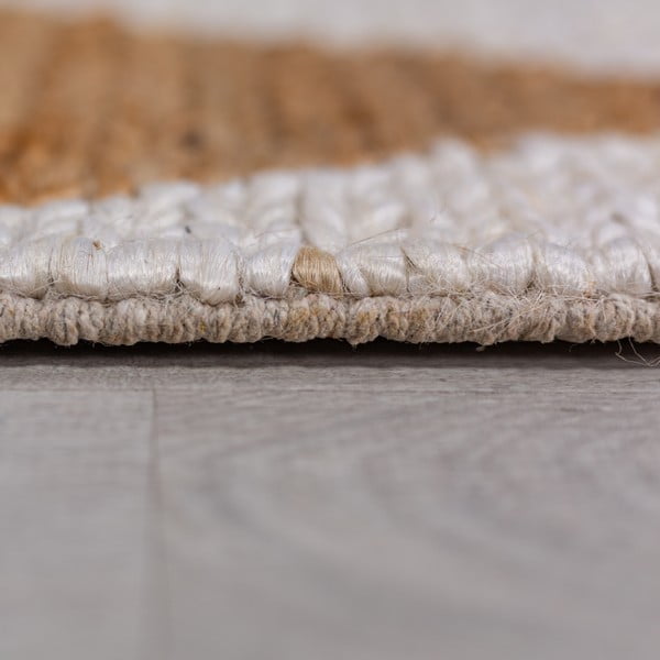 Ročno tkana preproga iz mešanice jute v beli in naravni barvi 160x230 cm Effie Diamond – Flair Rugs-image-4