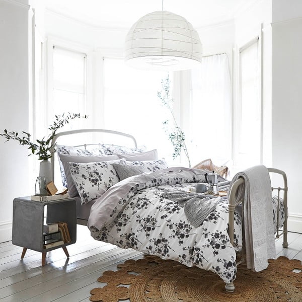 Siva posteljnina Bianca Spring Cotton, 260 x 220 cm