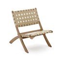Vrtni fotelj iz masivnega lesa v naravni barvi Chabeli – Kave Home