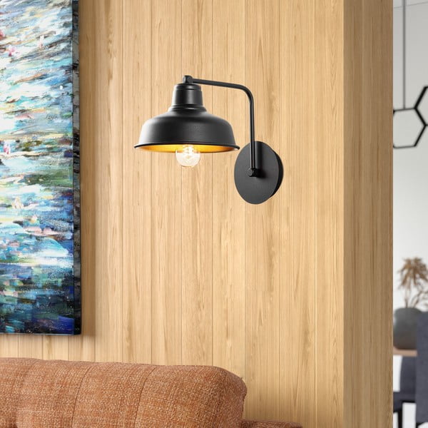 Črna stenska svetilka Berceste – Opviq lights-image-1