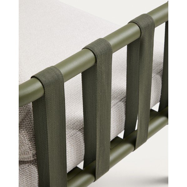 Zelena/bež aluminijasta vrtna garnitura za 4 osebe Omala – Kave Home-image-4