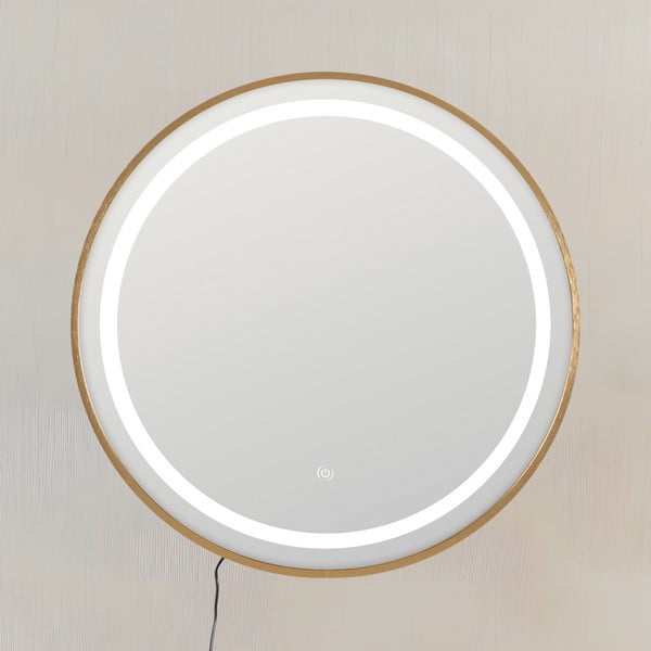 Stensko ogledalo z lučjo 60x60 cm – Ixia-image-1