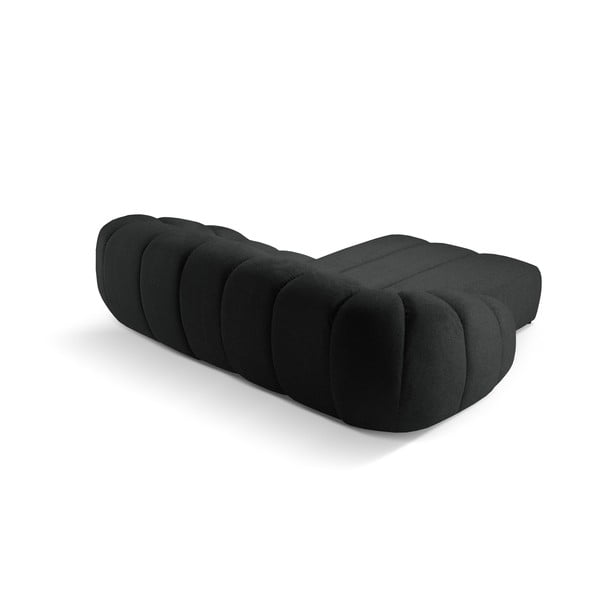 Črna kotna sedežna garnitura (levi kot) Diana – Micadoni -image-3