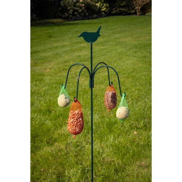 Temno zelena krmilnica za ptice Esschert Design, višina 148 cm-image-1