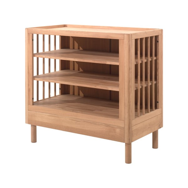 Otroška komoda iz masivnega hrasta s previjalnim pultom v naravni barvi 100x95x55 cm Forrest – Vipack