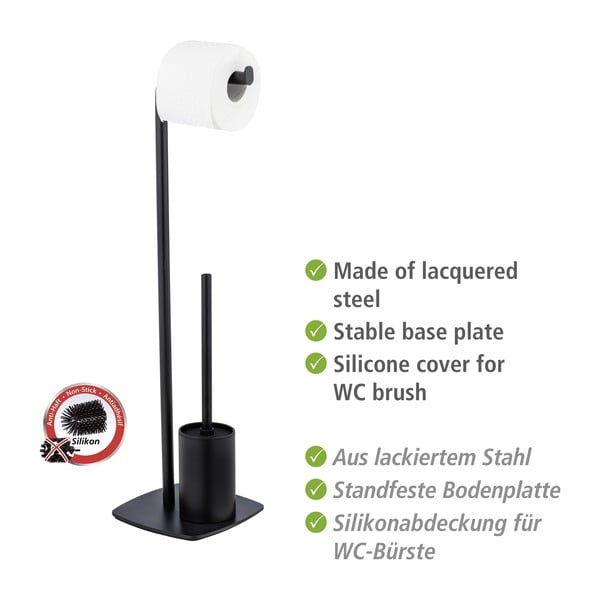 Jekleno stojalo za WC papir z WC ščetko Iria – Wenko-image-4