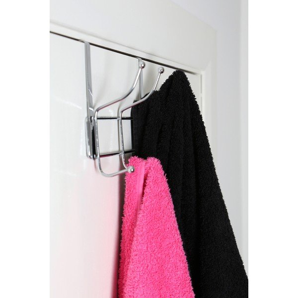 Kovinski obešalnik za vrata v srebrni barvi 11 cm Chrome – Premier Housewares-image-1