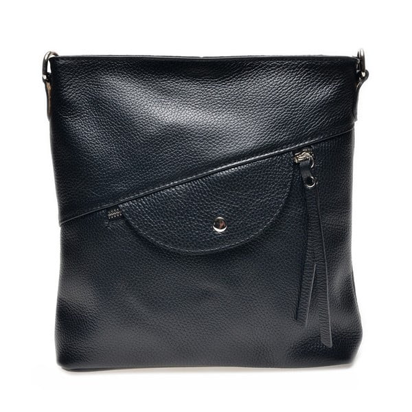 Črna usnjena torbica Renata Corsi