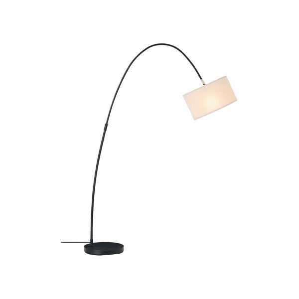 Bela/črna tekstilna stoječa svetilka z upogljivo konstrukcijo (višina 145 cm) Arc – Ellos Home-image-3