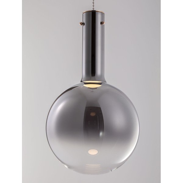 Siva steklena LED zatemnitvena viseča svetilka ø 25 cm Nostos – Nova Luce-image-2