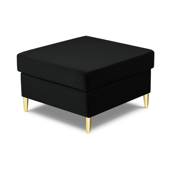 Črn žameten tabure Kyoto – Cosmopolitan Design-image-2