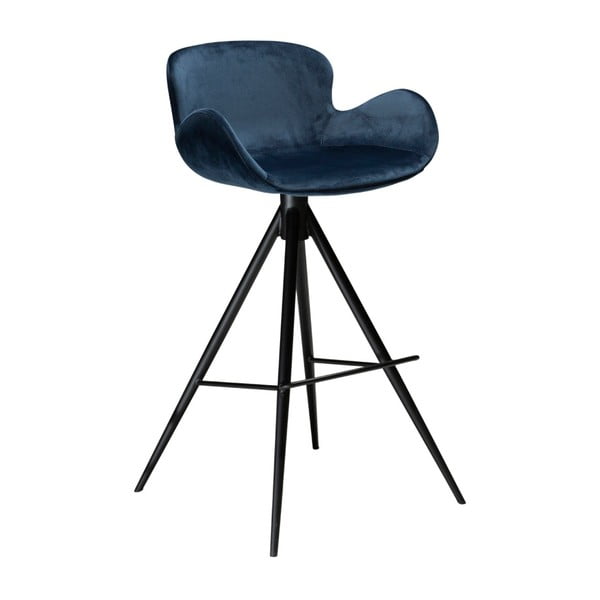 Temno moder barski stol DAN-FORM Danska Gaia Velvet, višina 98 cm