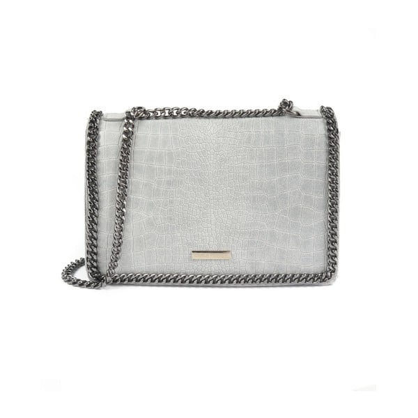 Siva usnjena torbica Carla Ferreri Grego