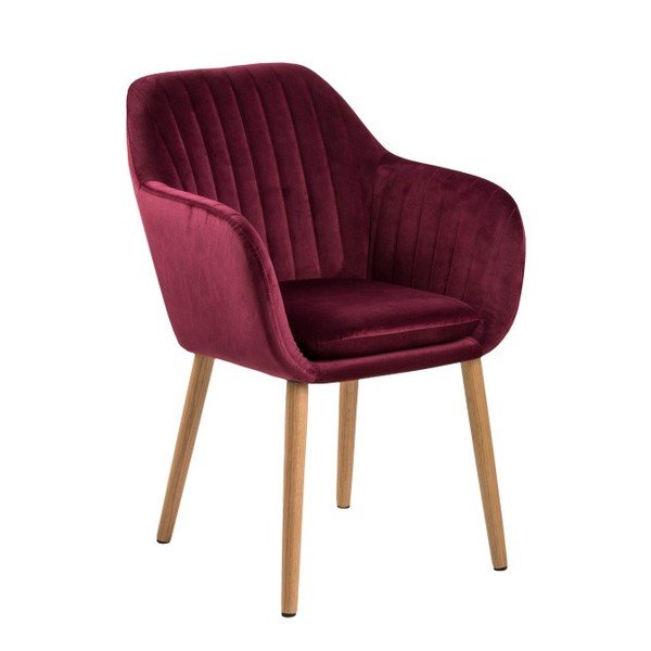 Jedilni stol Actona Emilia Vic bordo rdeče barve