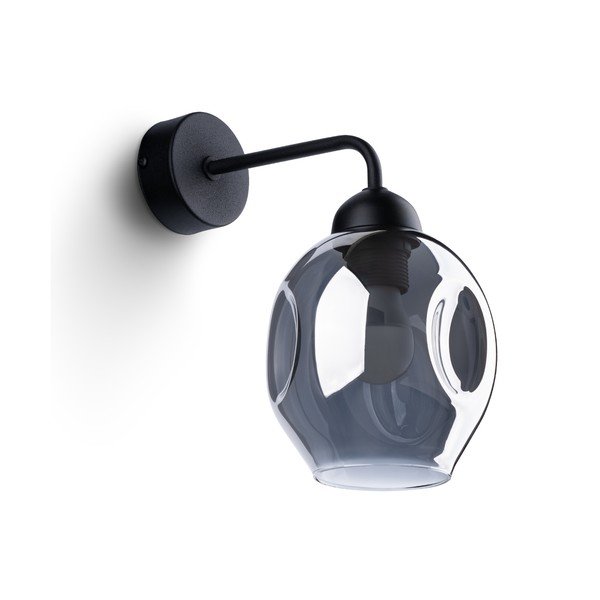 Črna stenska svetilka ø 25 cm Garten – Sollux