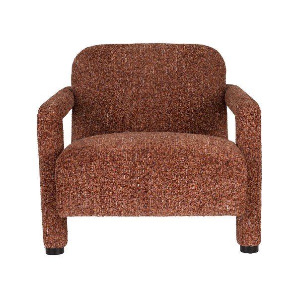 Rdeč fotelj iz šenilje Kent – Dutchbone-image-2