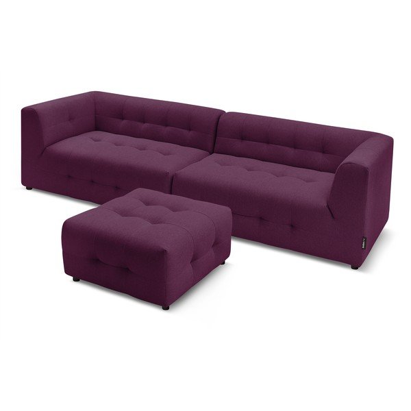 Temno vijolični kavč 324 cm Kleber - Bobochic Paris-image-4