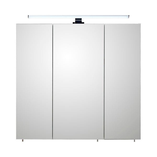 Bela stenska kopalniška omarica z ogledalom 75x70 cm Set 360 - Pelipal